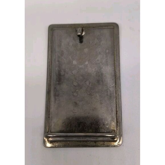 Vintage Belt Buckle Silver And Western Orange Design Rectangular - Picture 5 of 7